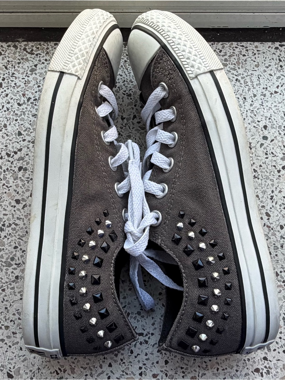 Converse Chuck Taylor All Star Low “Charcoal Studded “ Sneakers